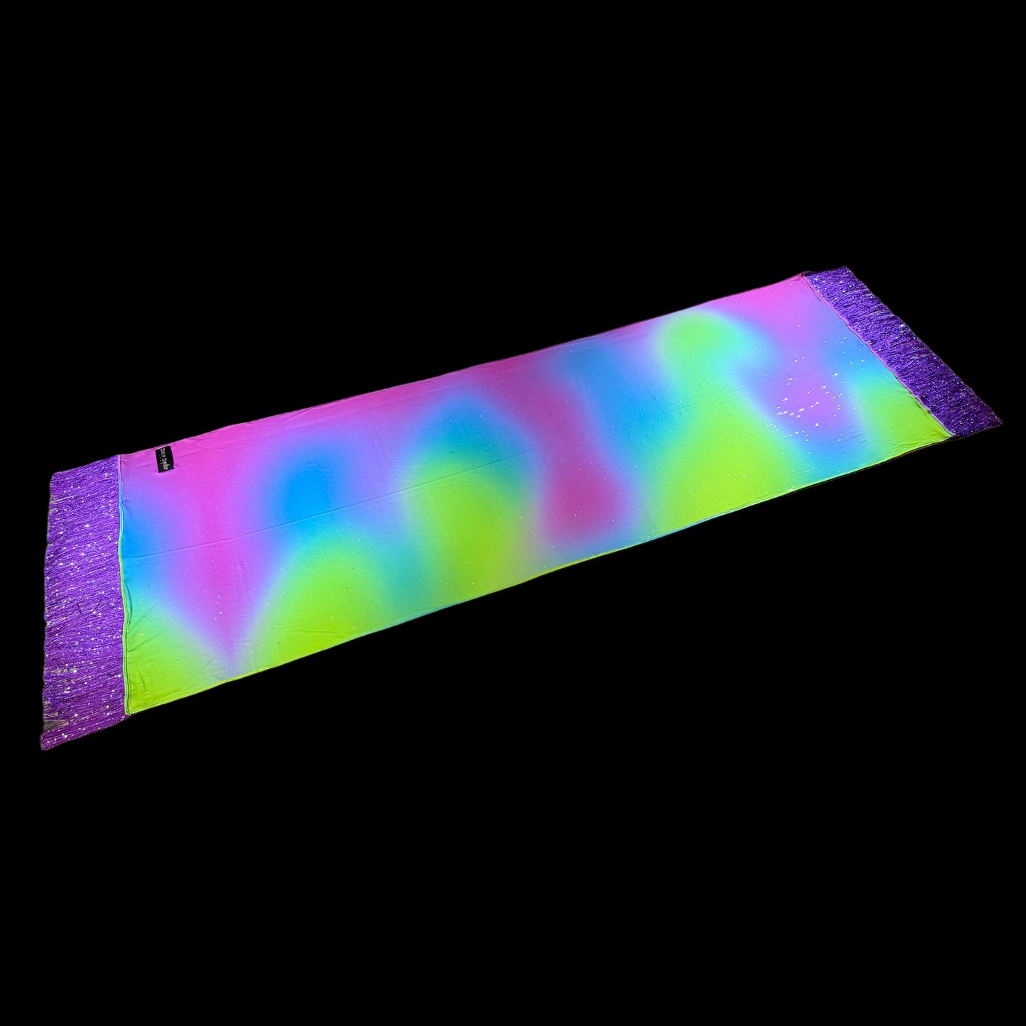 Drip Drop Labs Neon Nights Galactic Pashmina scarf featuring vibrant, cosmic-inspired patterns in soft, luxurious fabric.