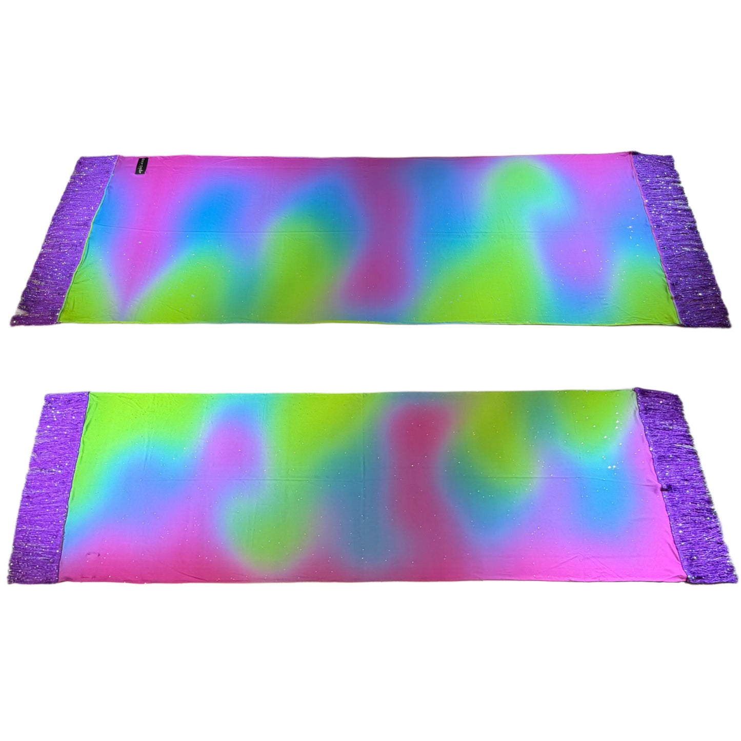 Neon Nights Galactic Pashmina scarf by Drip Drop Labs with vibrant, cosmic-inspired design and soft, luxurious fabric.