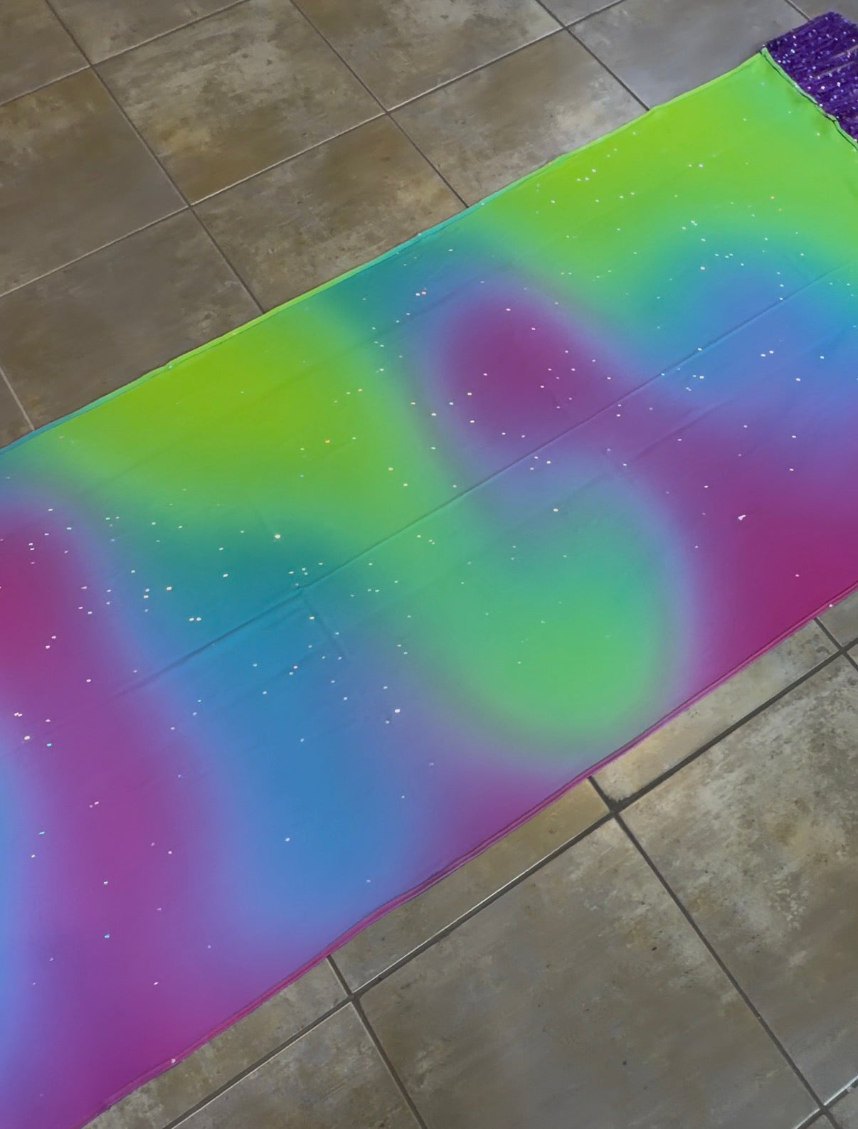 Drip Drop Labs Neon Nights Galactic Pashmina scarf with vibrant galaxy-inspired design and soft, luxurious fabric.
