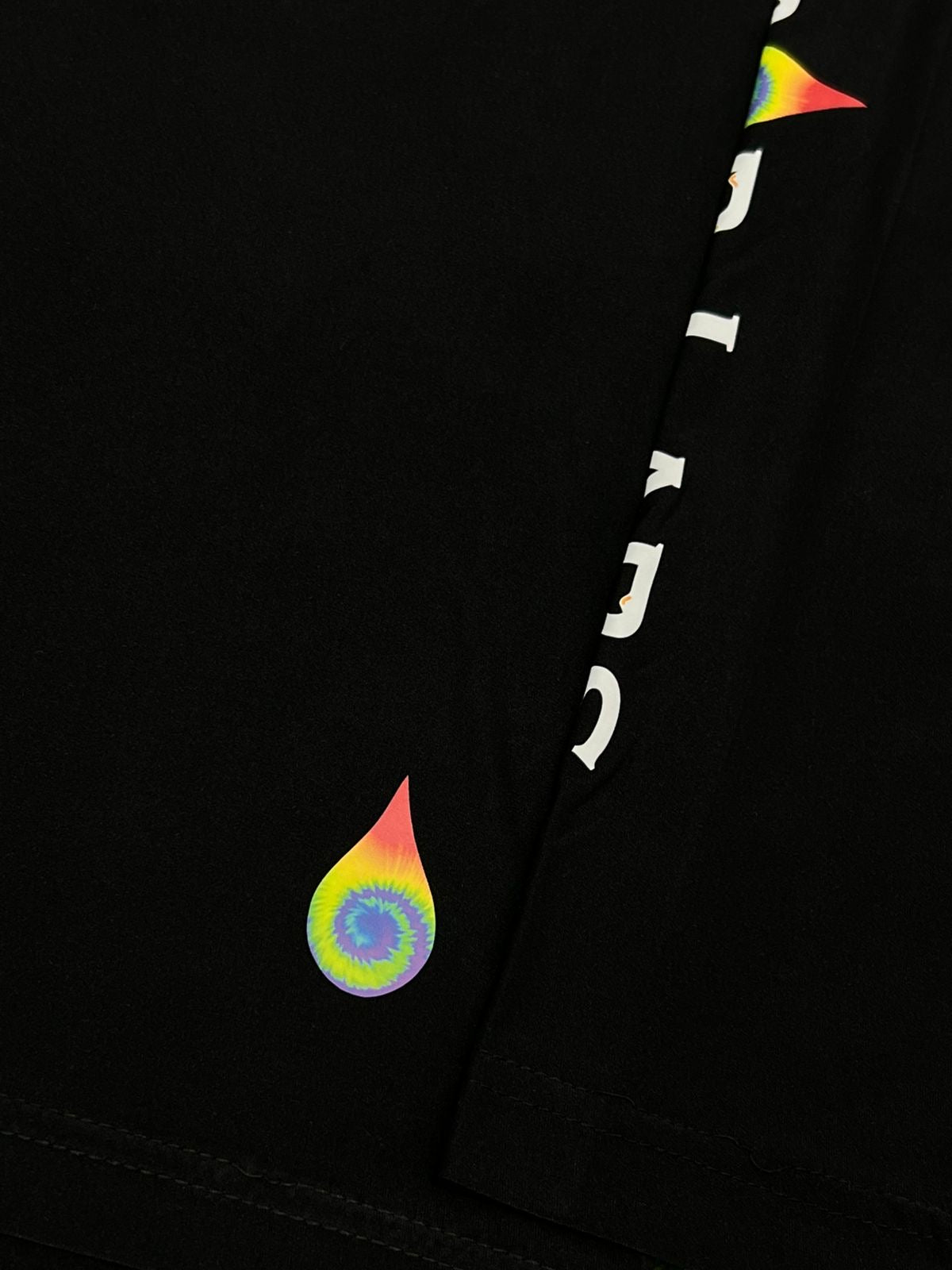Black Drip Drop Labs Performance Hoodie, athletic hoodie with front logo and breathable fabric, designed for active wear.