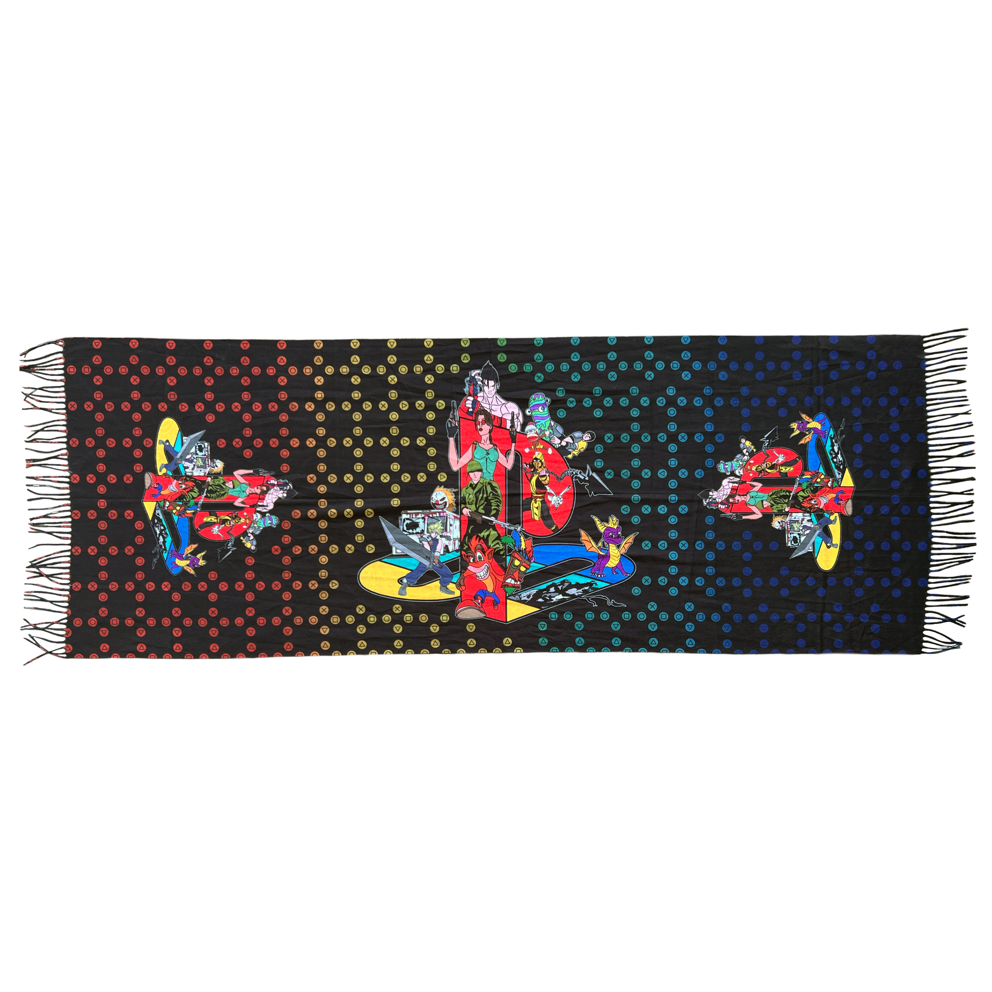 Drip Drop Labs PS Tribute Pashmina scarf in soft, luxurious fabric with elegant drape, showcasing intricate design details.