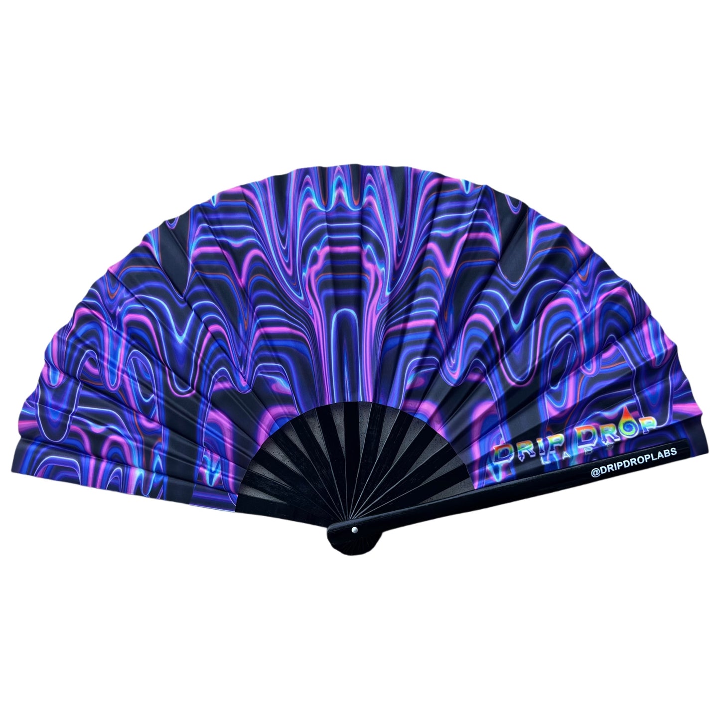 Purple Drip Glow Fan from Drip Drop Labs featuring a vibrant drip design and illuminated glow effect.