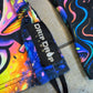 Rainbow Portal Hooded Rave Romper by Drip Drop Labs featuring psychedelic print, hood, and vibrant festival-ready design.