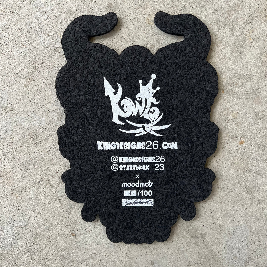 RTD OG Moodmat by Drip Drop Labs features a vibrant, psychedelic design on a flexible rubber mat for mood enhancement.