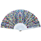 Drip Drop Labs Shattered Candy Glow Fan showing a vibrant, colorful fan with shattered candy-inspired design and glowing features.