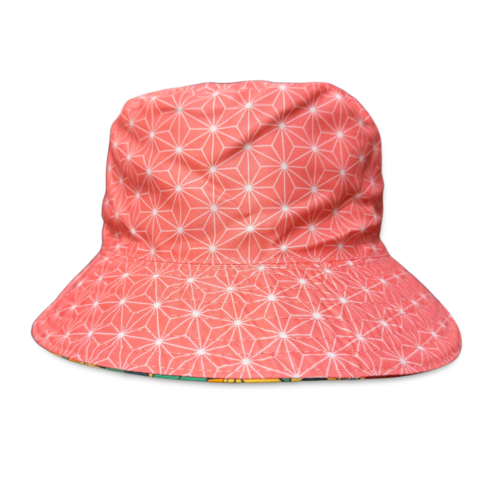 Drip Drop Labs Slayer Flip reversible bucket hat featuring bold design and versatile style for casual wear.