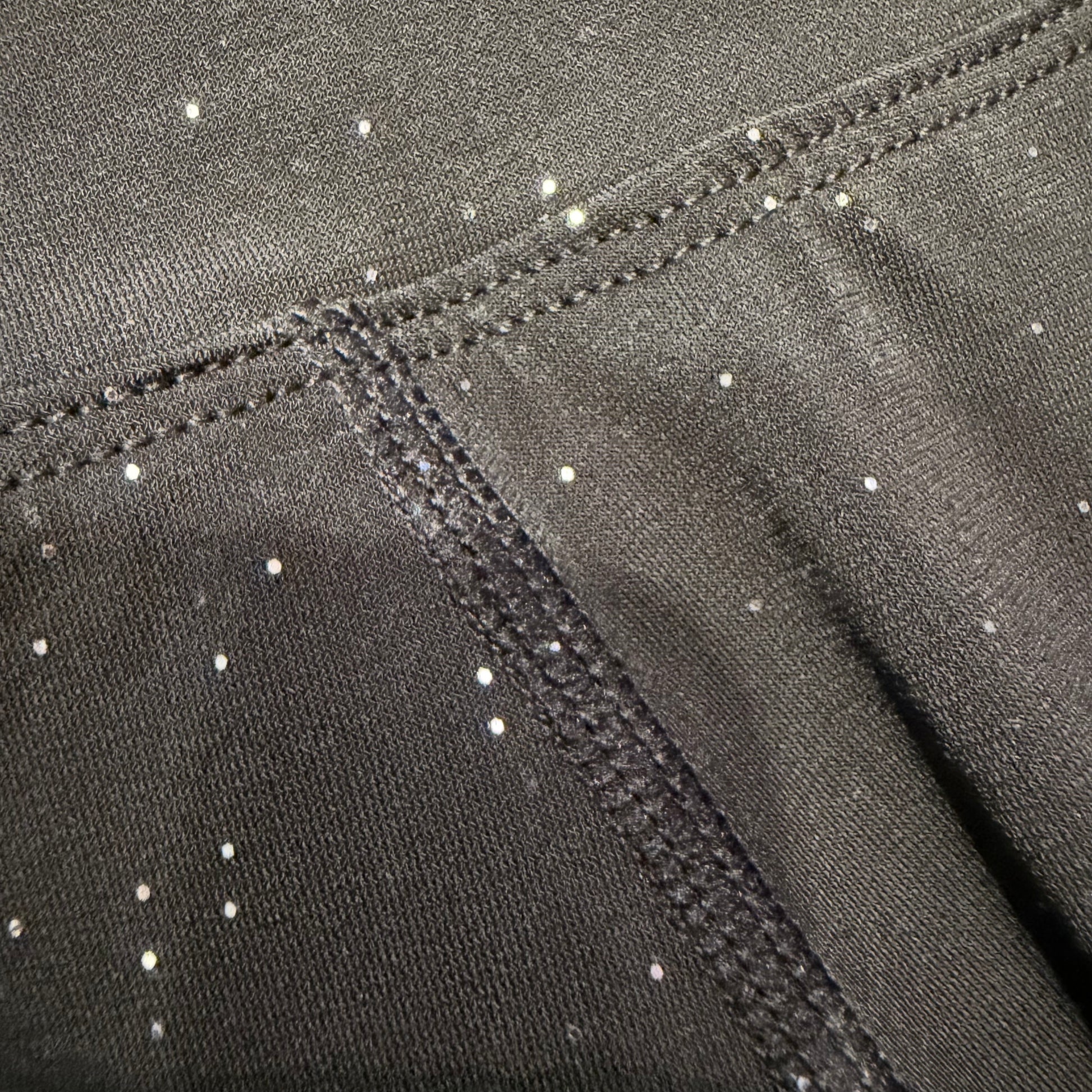 Black Galactic Leggings by Drip Drop Labs featuring cosmic galaxy print and comfortable stretch fabric.