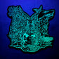 Colorful Drip Drop Labs Spiritual Connections Moodmat with intricate abstract patterns on a textured surface.