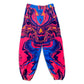 Velvet Sunset Drip Parachute Pants by Drip Drop Labs with a relaxed fit and vibrant sunset-inspired design.