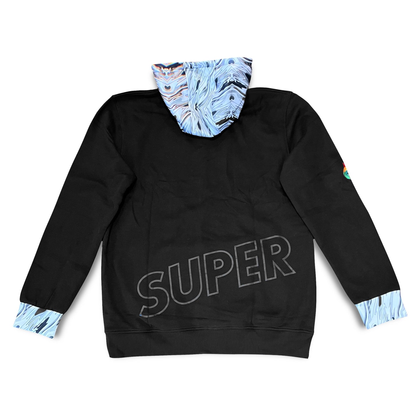 Drip Drop Labs Super Future Chromatic Athletic Hoodie featuring vibrant color accents and comfortable fit.