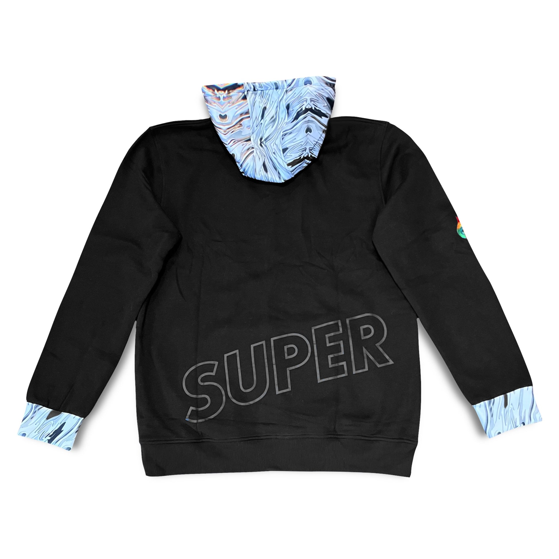 Drip Drop Labs Super Future Chromatic Athletic Hoodie featuring vibrant color accents and comfortable fit.