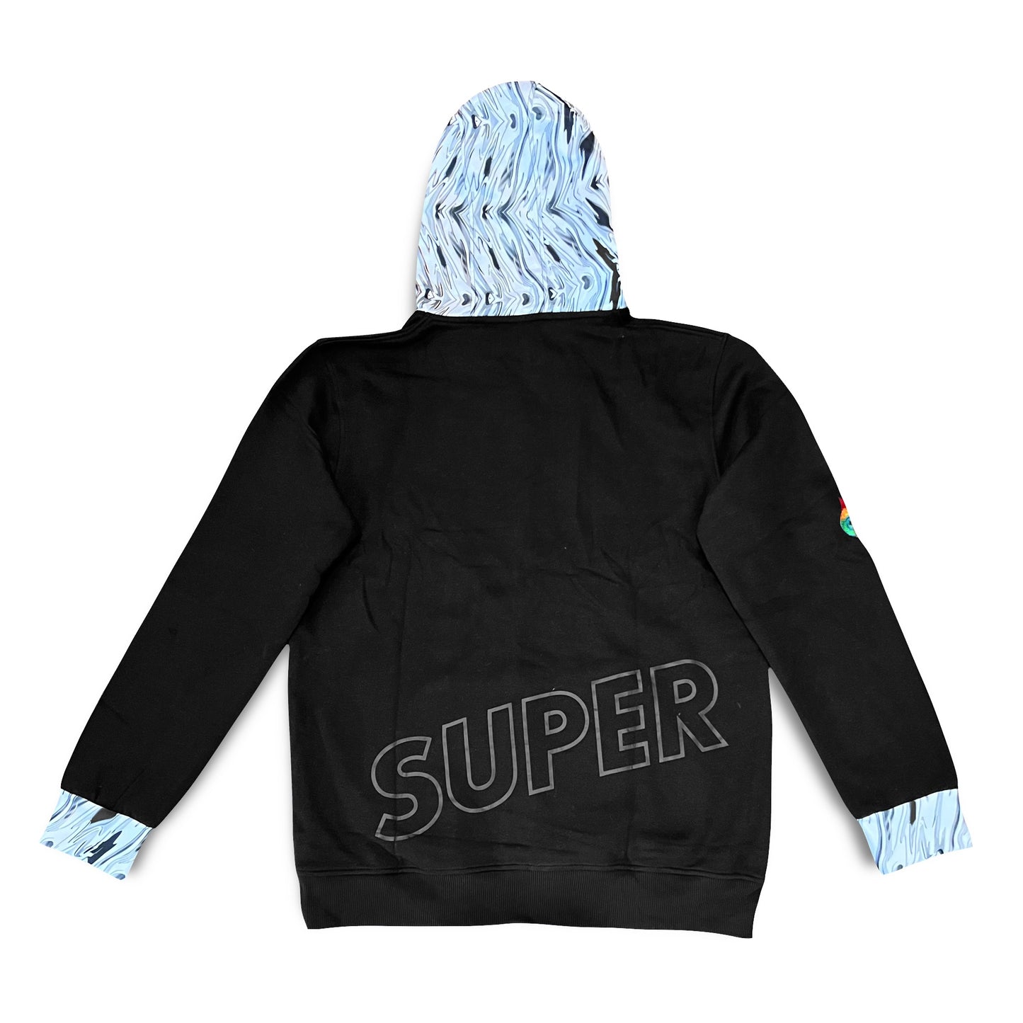 Drip Drop Labs Super Future Chromatic Hoodie, athletic hoodie with vibrant color accents and modern design.