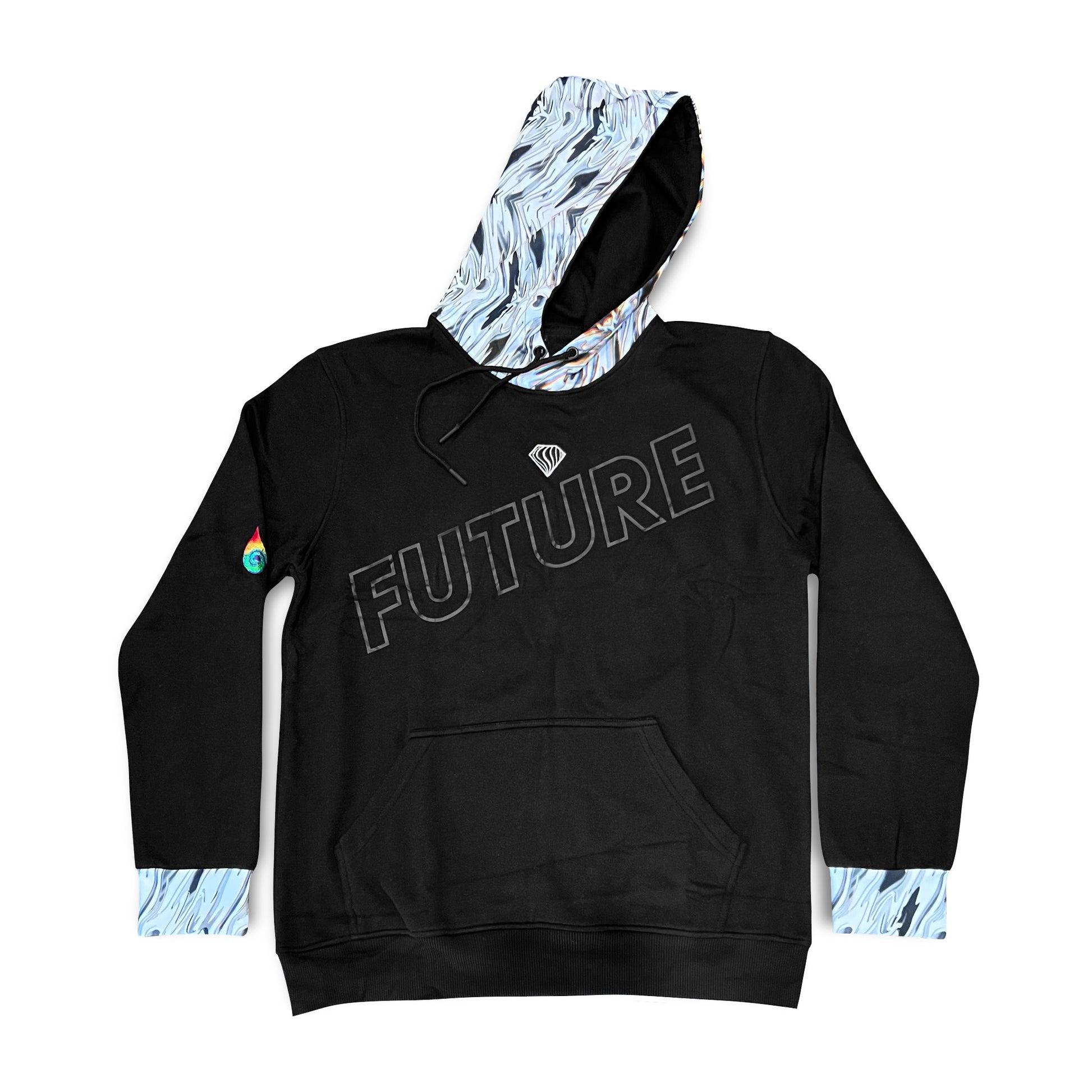 Drip Drop Labs Super Future Chromatic Hoodie, athletic hoodie with vibrant color accents and modern design.