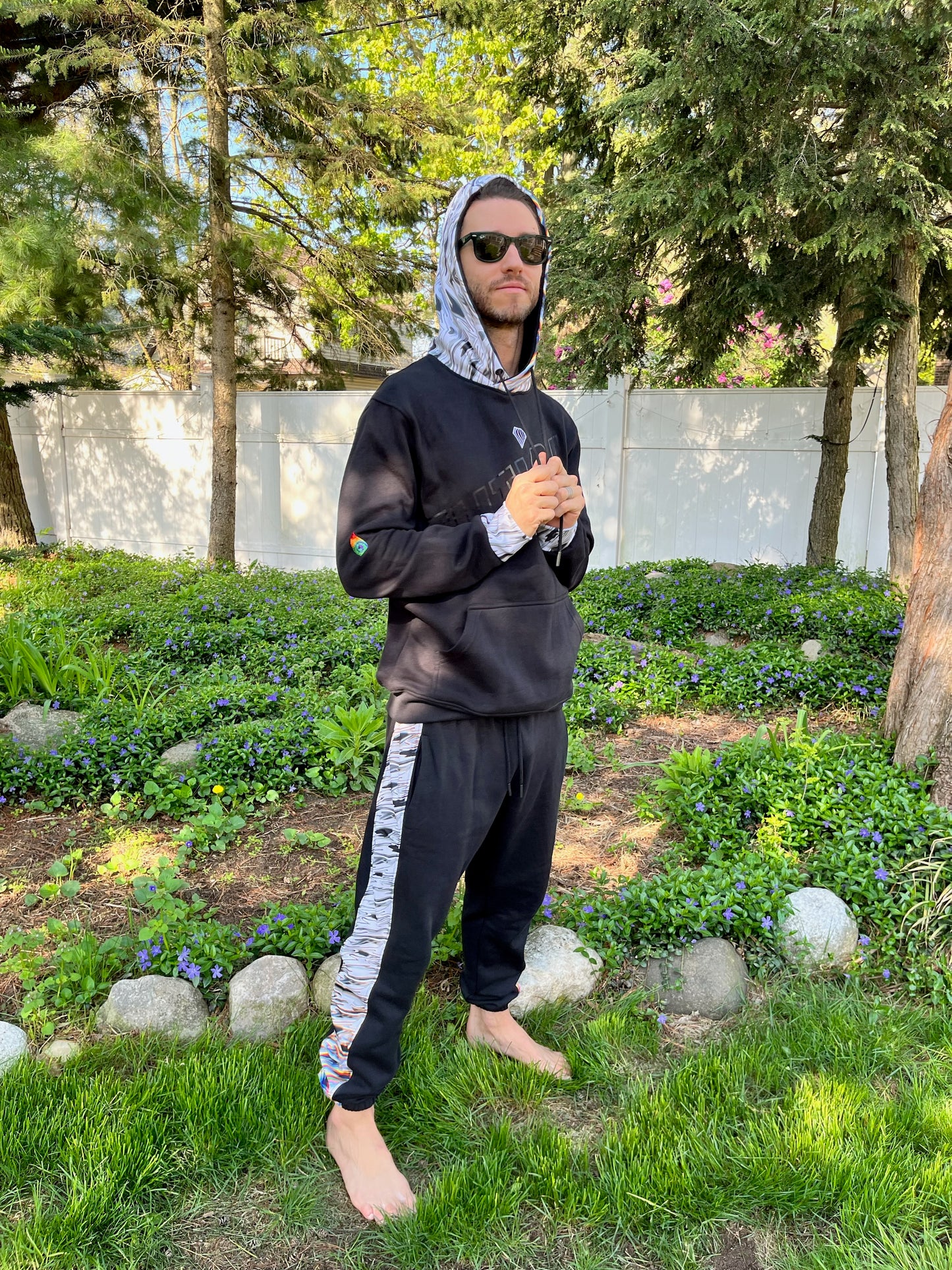Drip Drop Labs Super Future Chromatic Hoodie, athletic hoodie with vibrant color accents and comfortable fit.