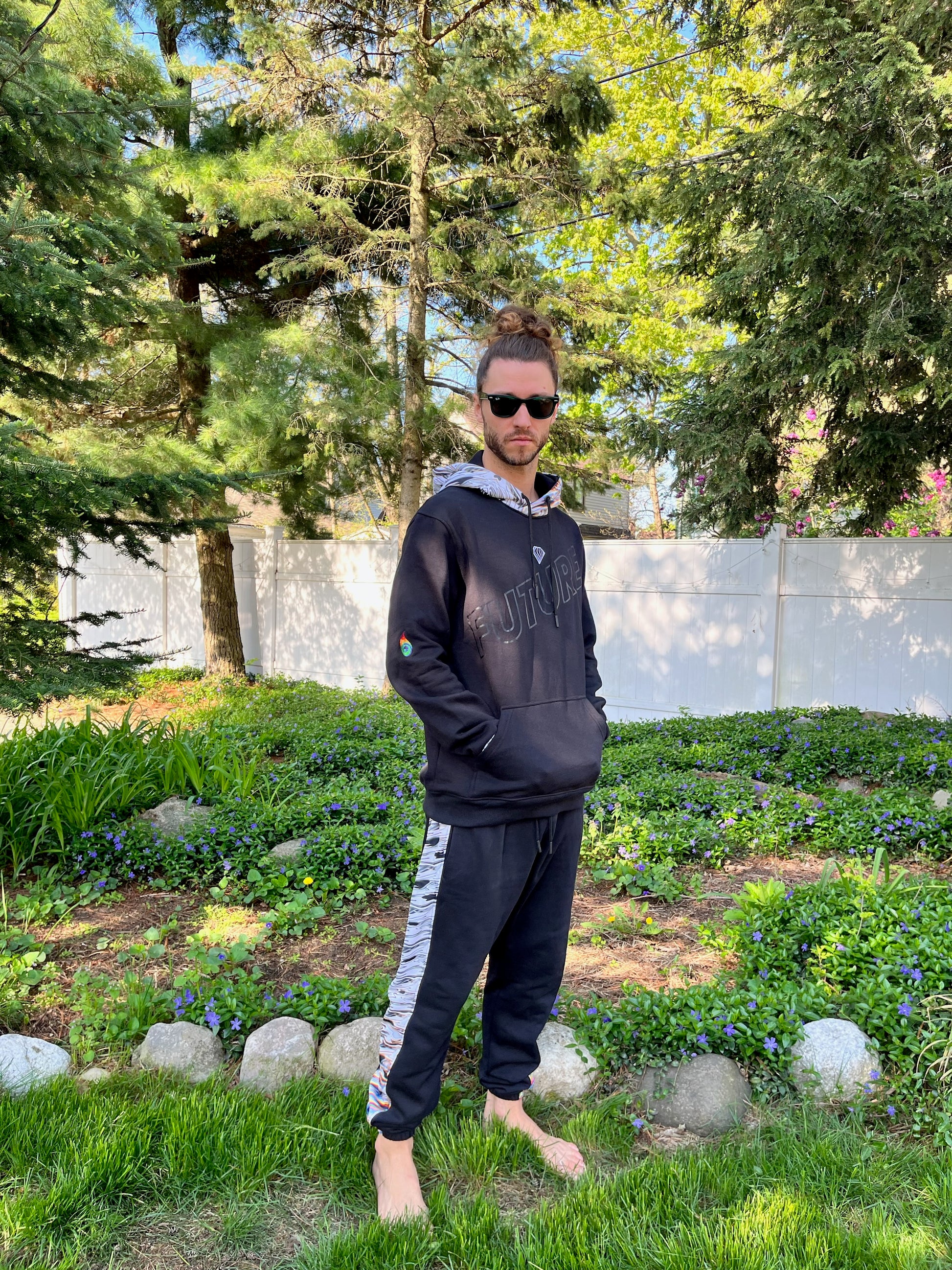 Drip Drop Labs Super Future Chromatic Athletic Hoodie in vibrant colors, featuring a modern design and comfortable fit.