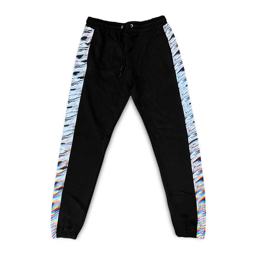 Drip Drop Labs Super Future Chromatic Athletic Joggers with colorful geometric pattern and tapered fit.