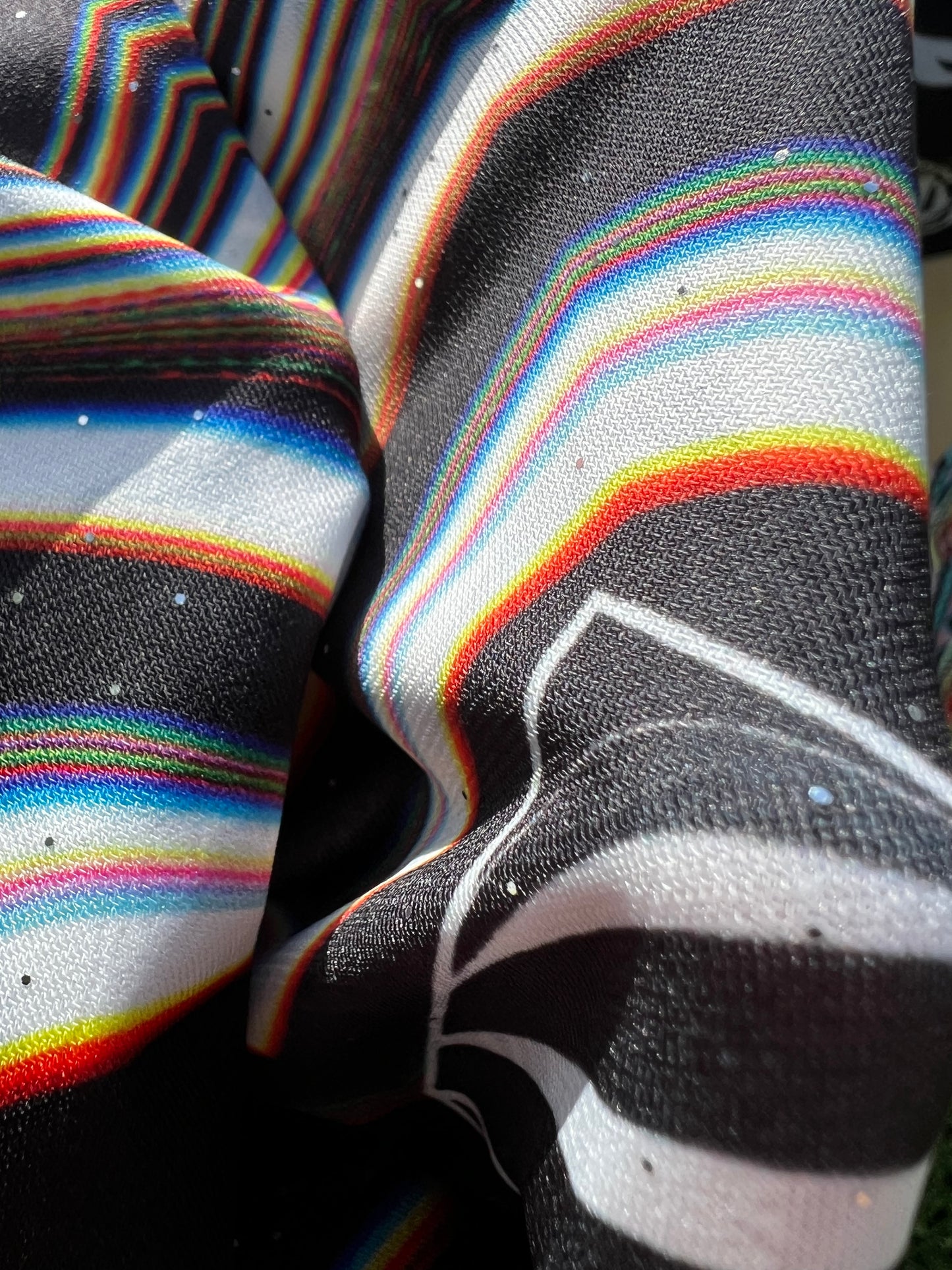 Super Future Galactic Pashmina scarf by Drip Drop Labs featuring cosmic patterns and soft, luxurious fabric.