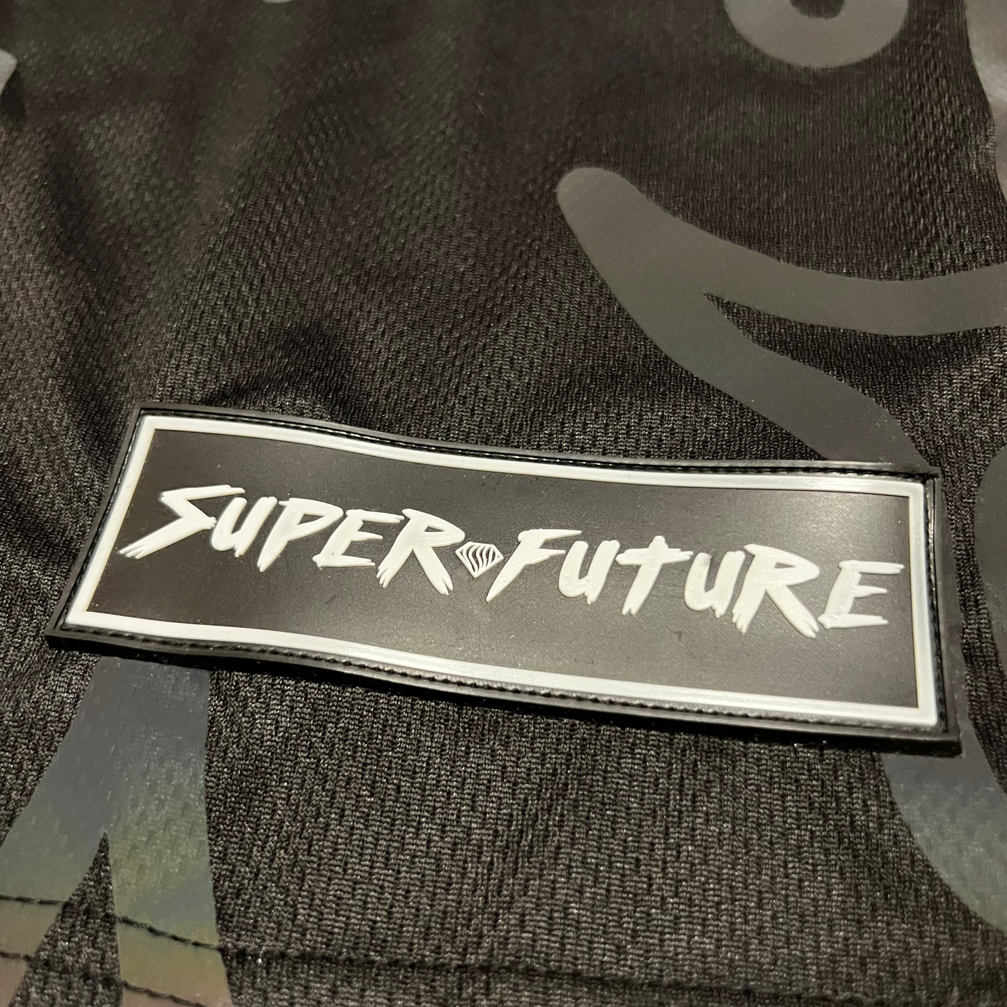 Super Future Holo Hockey Jersey by Drip Drop Labs featuring shiny holographic design and athletic fit.