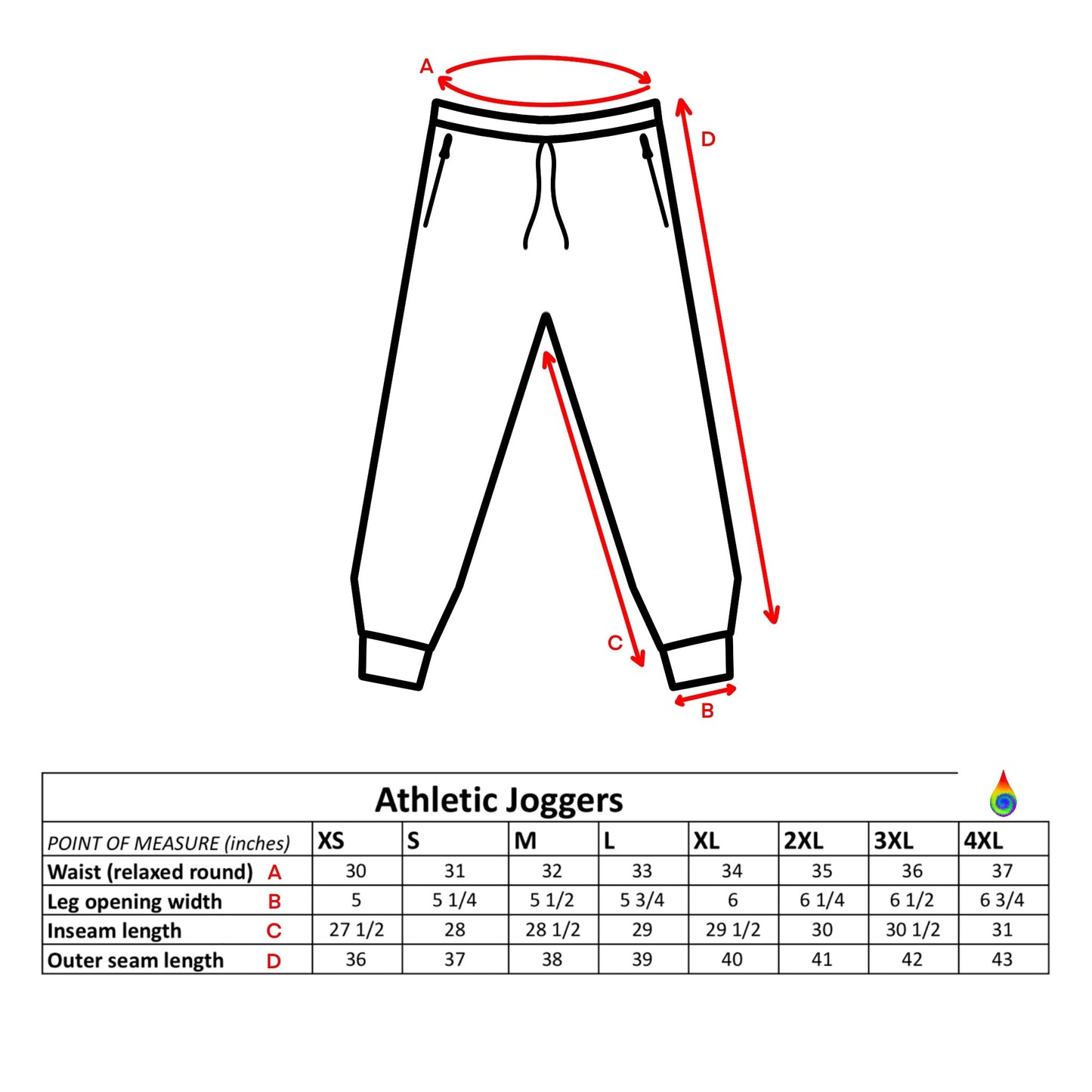 Drip Drop Labs Super Future Holo Joggers, athletic joggers with holographic accents and a modern fit, shown on a model.