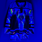 Super Future Infinite Drip Hockey Jersey by Drip Drop Labs featuring bold graphics and vibrant colors, displayed flat.