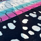 Drip Drop Labs Thunderfly Galactic Pashmina scarf with cosmic pattern, soft fabric, vibrant galaxy-inspired colors.