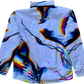 White chromatic drip zip-up hood windbreaker by Drip Drop Labs, featuring a lightweight, stylish wind-resistant design.