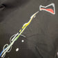 Women’s V-neck shirt by Drip Drop Labs featuring a vibrant rainbow compound design, casual and stylish for everyday wear.