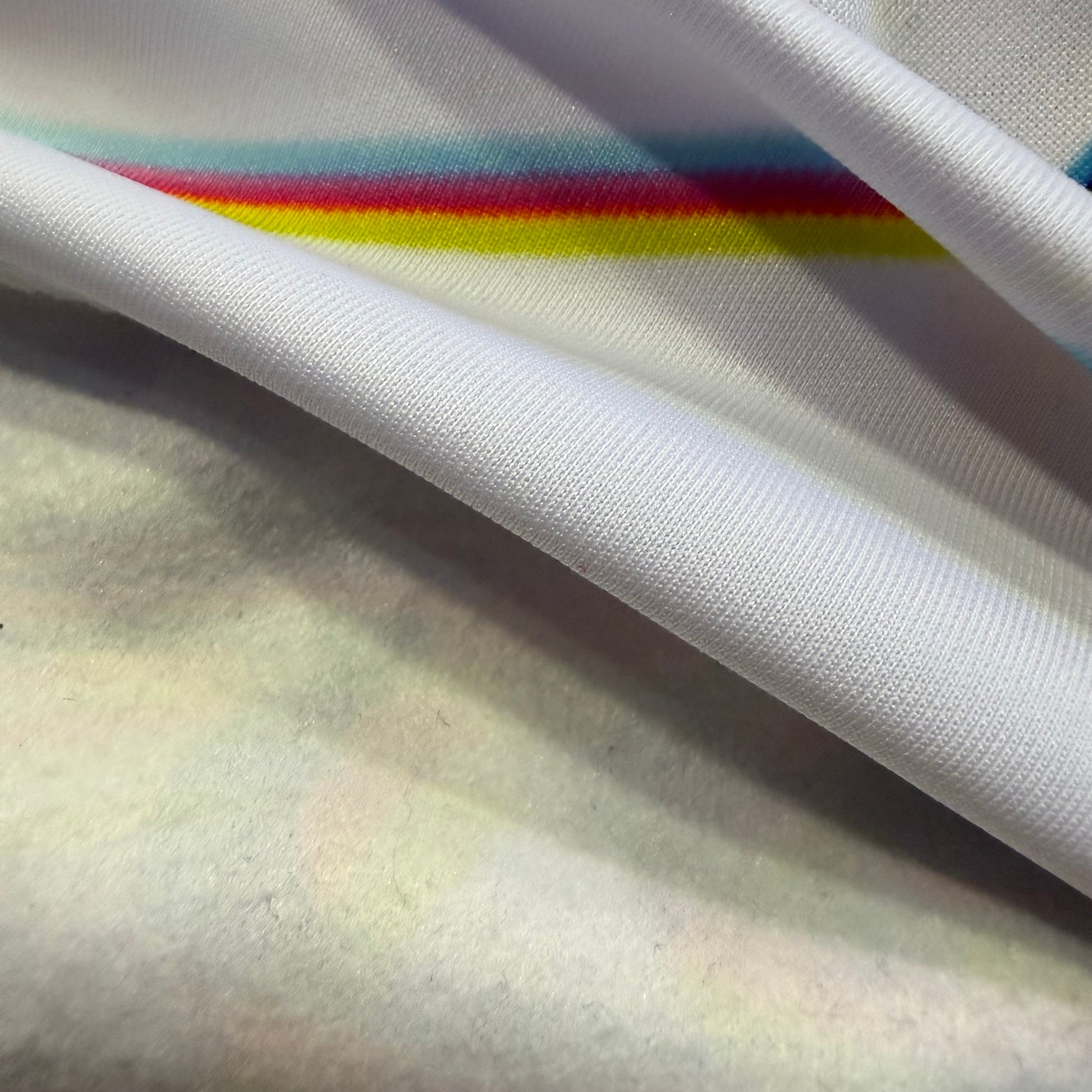 White athletic hoodie from Drip Drop Labs' Super Future collection featuring a casual fit and modern design.