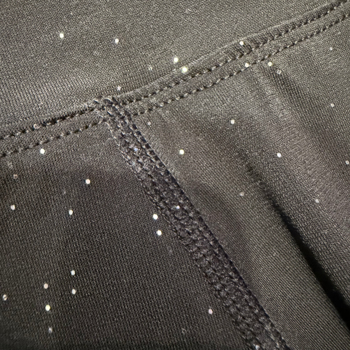 Black Galactic Leggings by Drip Drop Labs featuring cosmic galaxy print and comfortable stretch fabric.