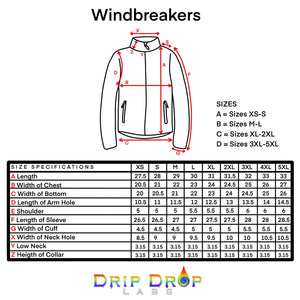 White Chromatic Drip - Zip Up Hood Windbreaker