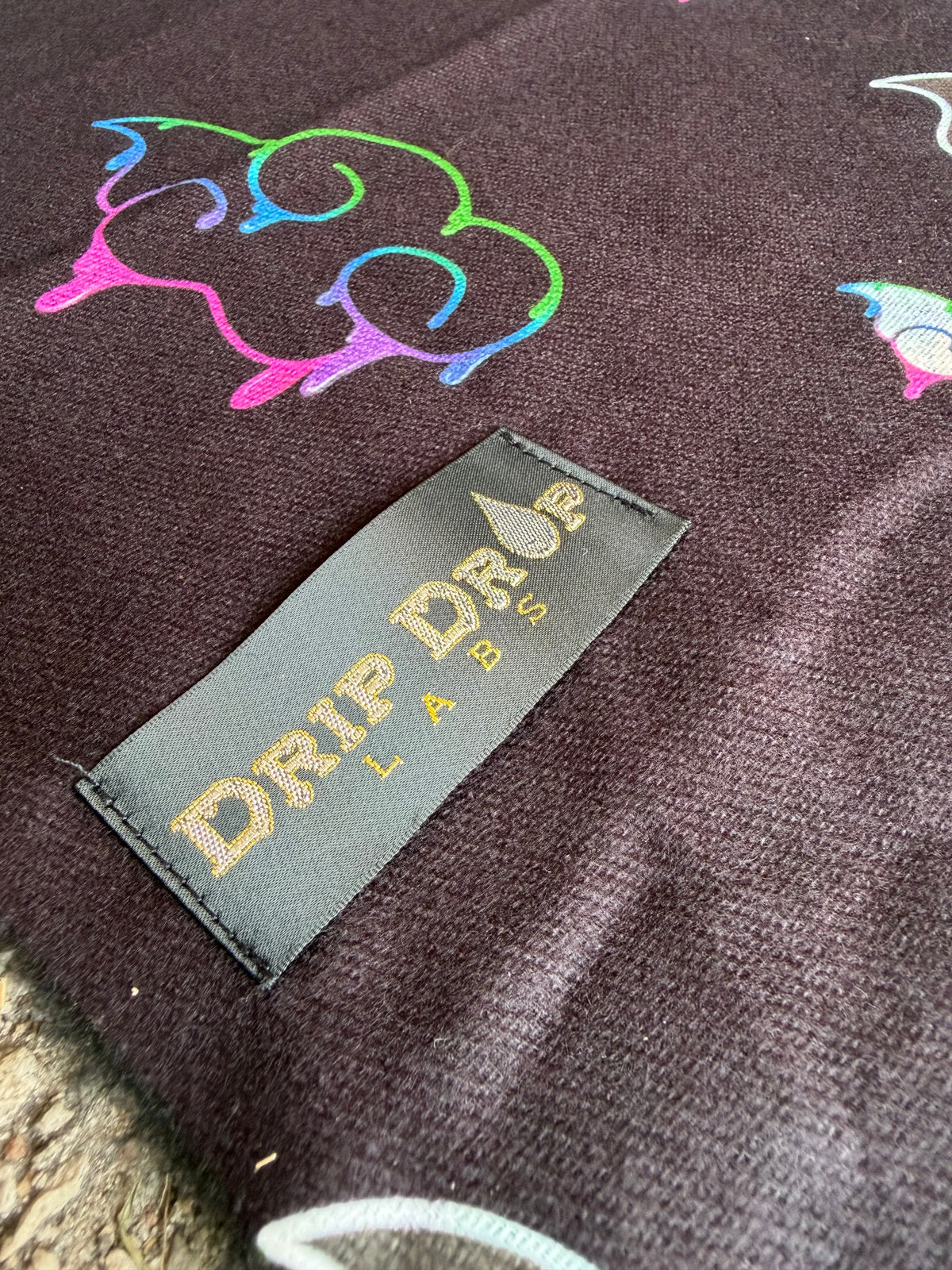 Juicy Forest Pashmina scarf by Drip Drop Labs featuring lush green and brown forest-inspired patterns on soft fabric.