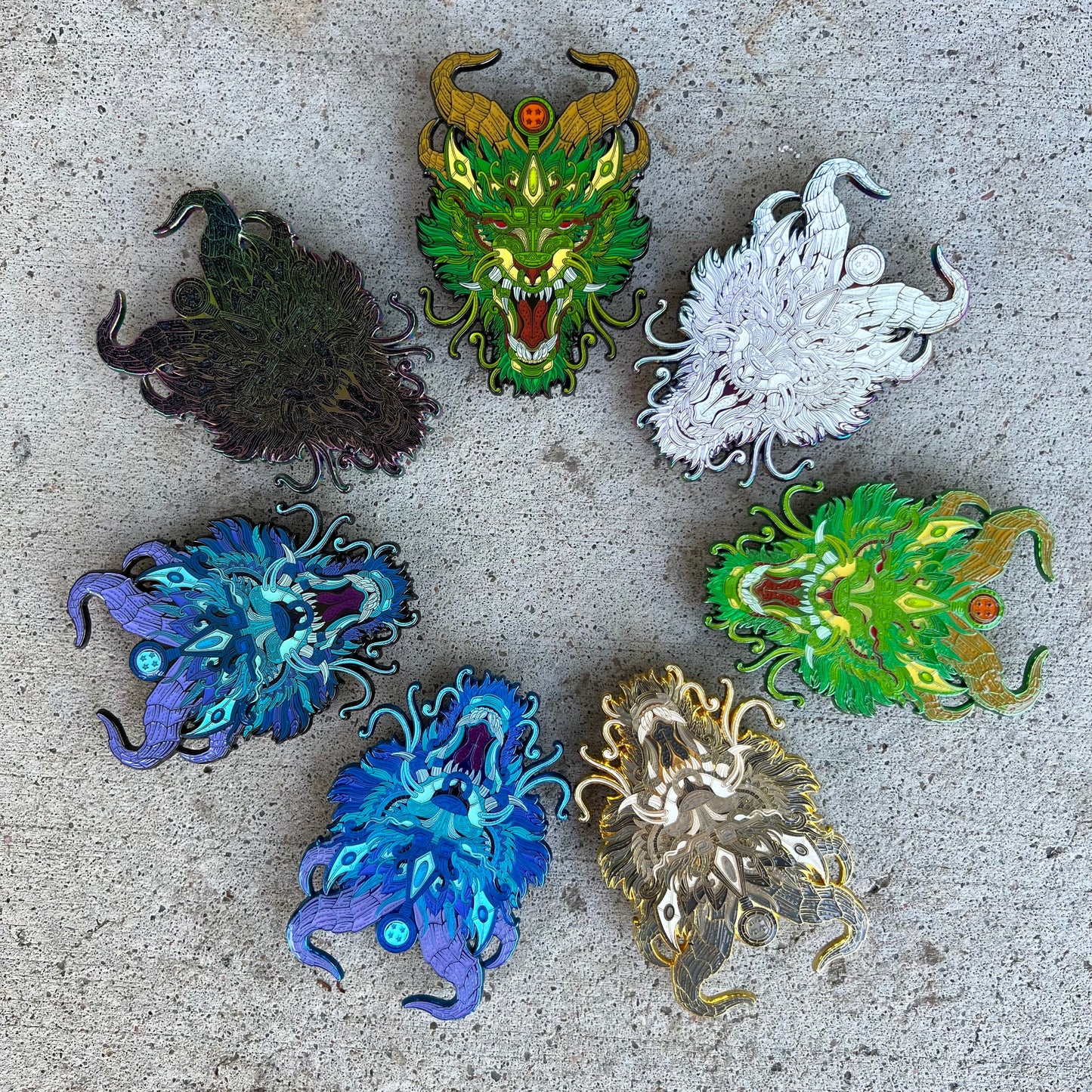 Kingdesigns26 Rock the Dragon pin featuring a detailed design, perfect for fans and collectors of anime-inspired accessories.