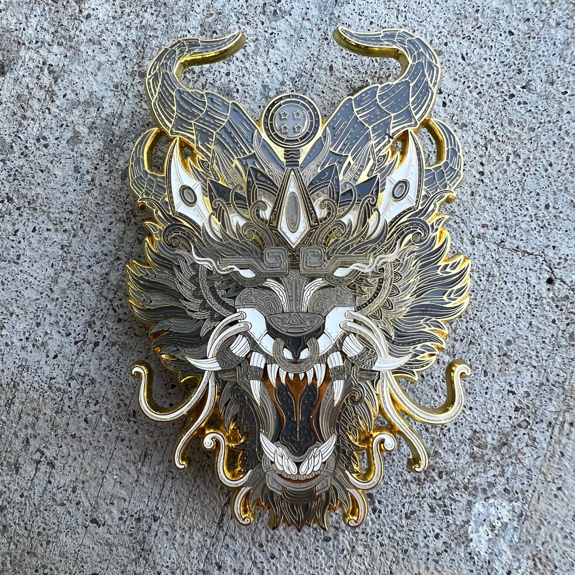 Kingdesigns26 RTD Rock the Dragon pin featuring vibrant, detailed dragon design on a metal pin for anime fans.