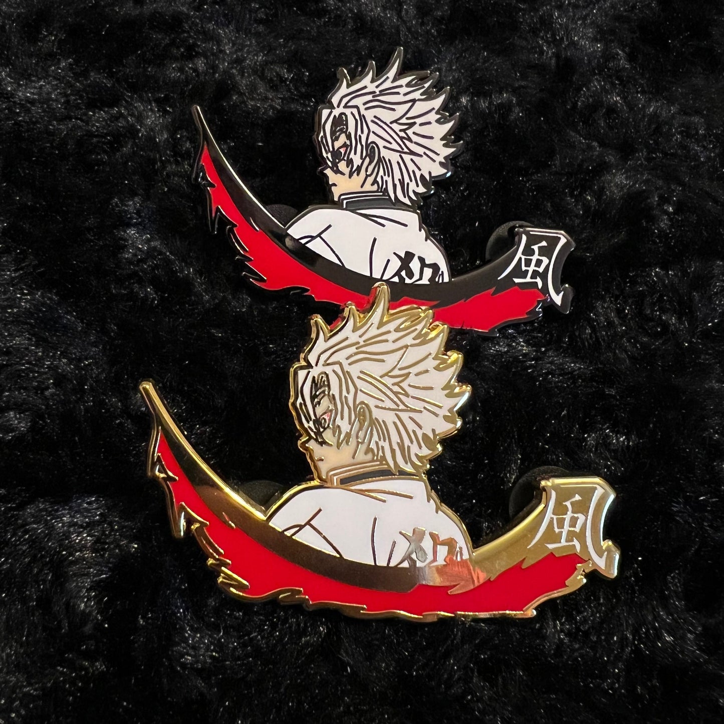 Set of Kingdesigns26 Wind pins featuring colorful, detailed wind-themed designs on metal pins for accessories and collection.