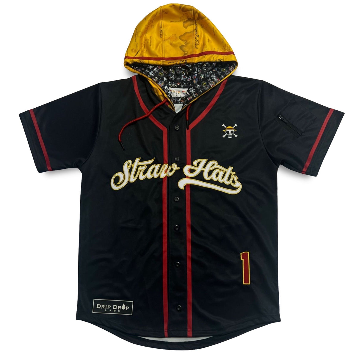 OP - Hooded Baseball Jersey | Rave Jersey | Anime Jersey