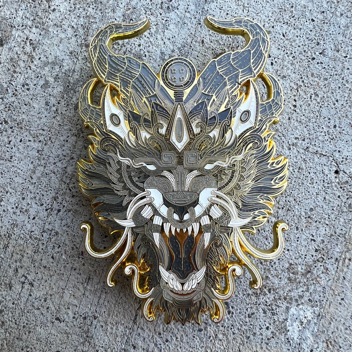Kingdesigns26 Rock the Dragon pin featuring a vibrant, detailed design of the iconic dragon character in a collectible pin style.