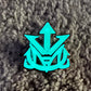 Kingdesigns26 SaiyanPride pins featuring a detailed Saiyan logo on a shiny metal pin.