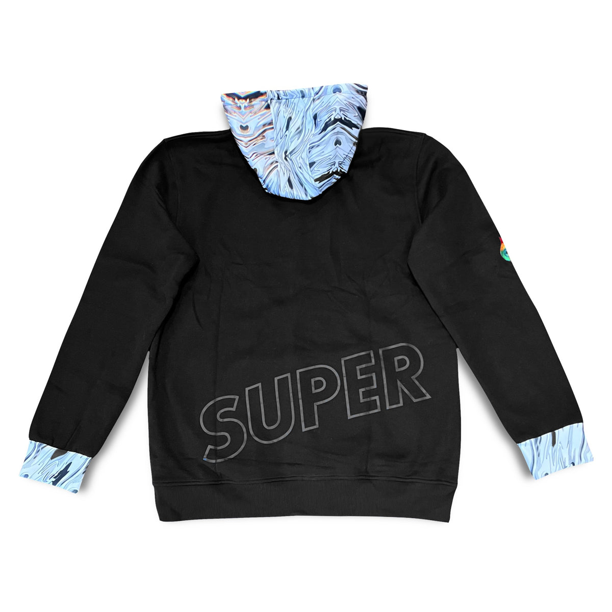 Drip Drop Labs Super Future Chromatic Athletic Hoodie featuring vibrant color accents and comfortable fit.