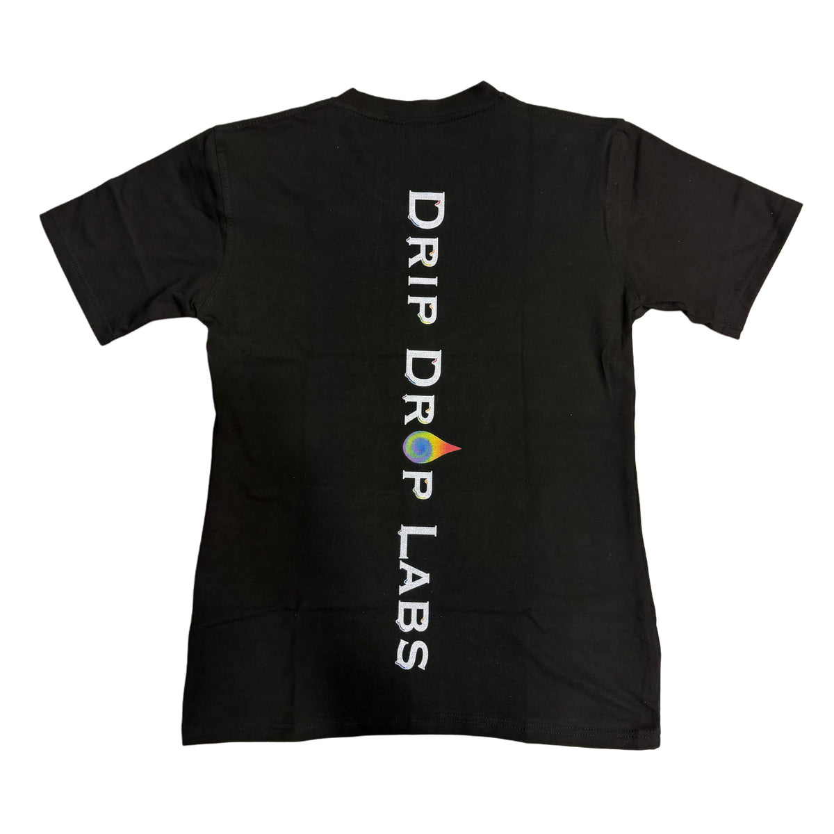Women’s V-neck shirt by Drip Drop Labs featuring a colorful rainbow compound design on soft, comfortable fabric.