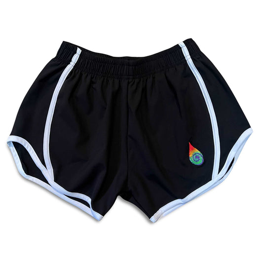 Black ladies' shorts by Drip Drop Labs, featuring a comfortable fit and casual style, shown in the product image.