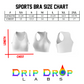 Drip Drop Labs Good Girl? sports bra in black with supportive design and adjustable straps, ideal for workout and active wear.
