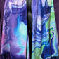 Purple Drip Pashmina scarf by Drip Drop Labs, showcasing soft fabric with a stylish drip pattern and vibrant purple color.