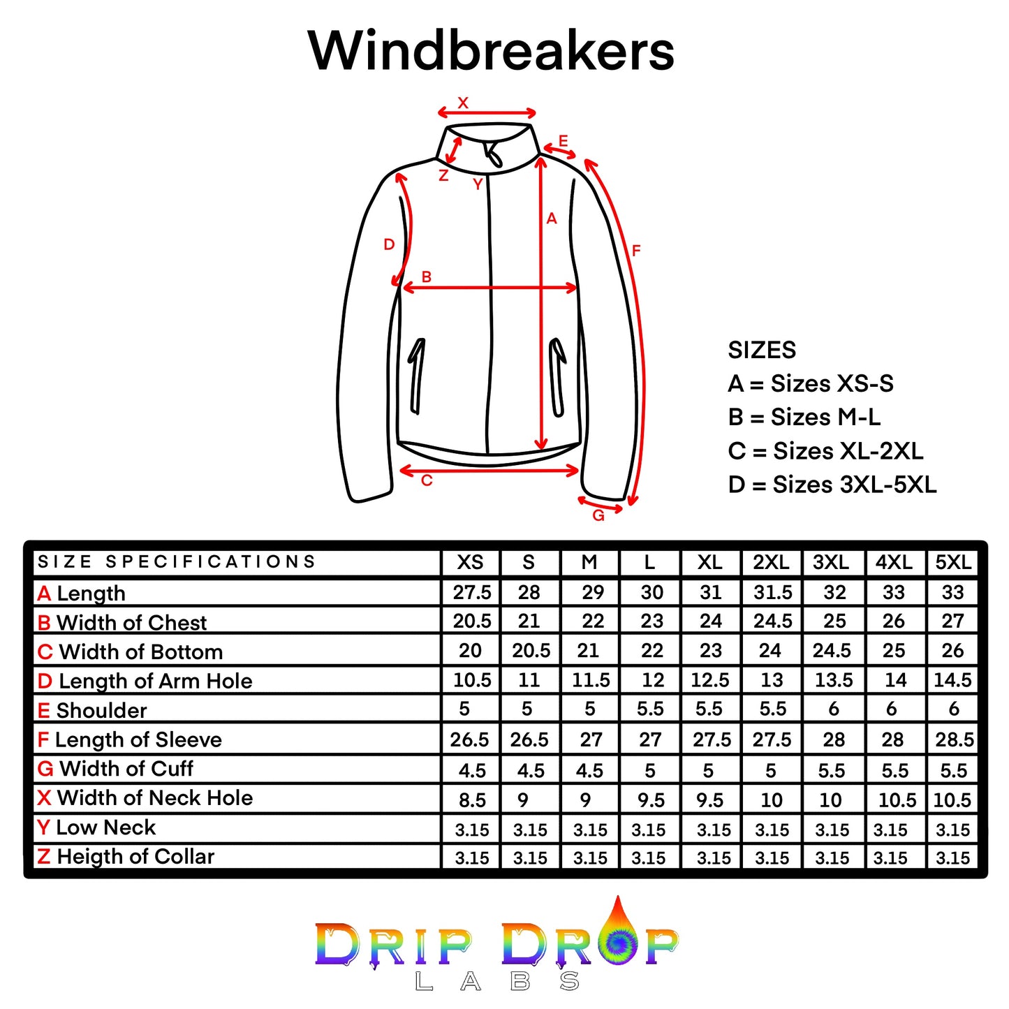 Black windbreaker jacket from Drip Drop Labs' Super Future collection, featuring a sleek, lightweight design with wind-resistant fabric.