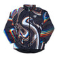 Black windbreaker jacket from Drip Drop Labs' Super Future collection, featuring a lightweight, wind-resistant design.