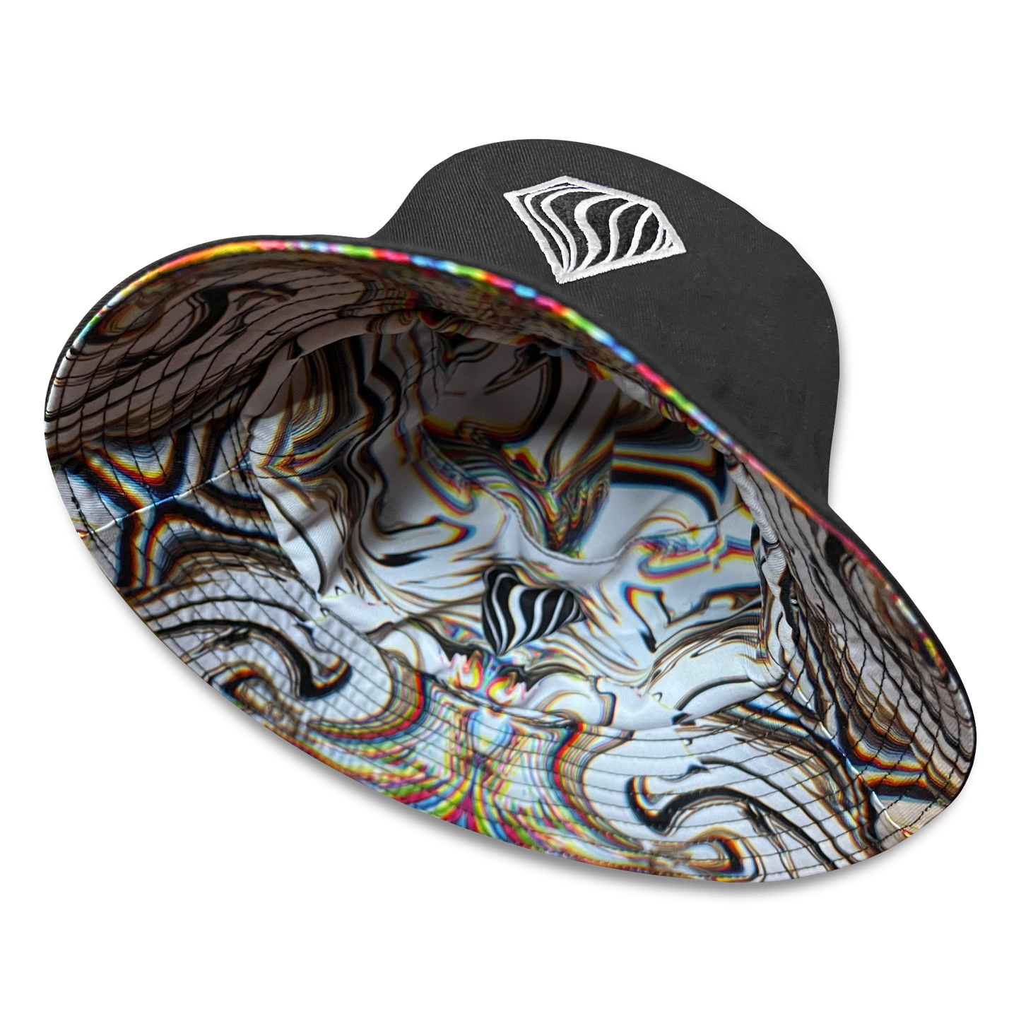 Reversible bucket hat from Drip Drop Labs' Super Future V2 collection, featuring bold design and versatile style.