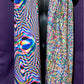 Drip Drop Labs Vibrationz Pashmina scarf featuring soft, lightweight fabric with a vibrant, intricate design.