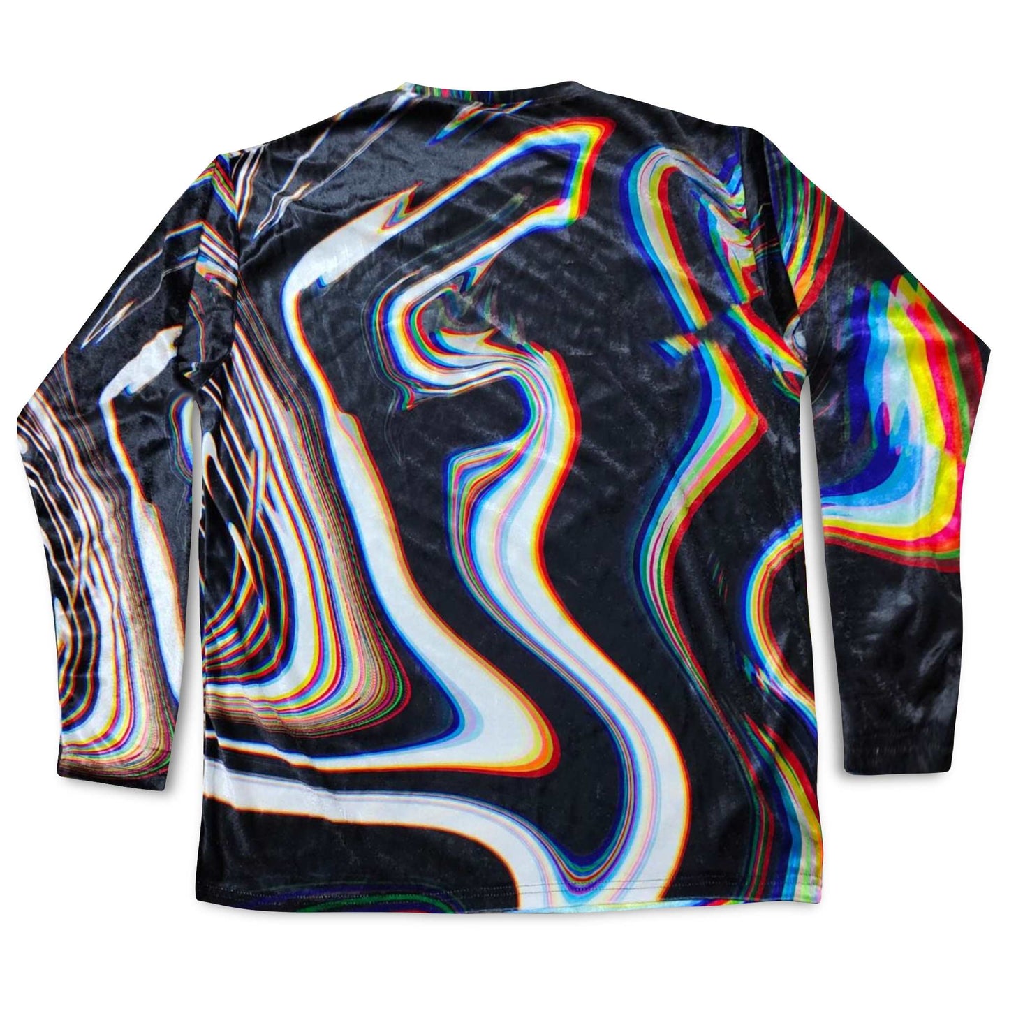 Super Future - Black Longsleeve Crushed Velvet Shirt