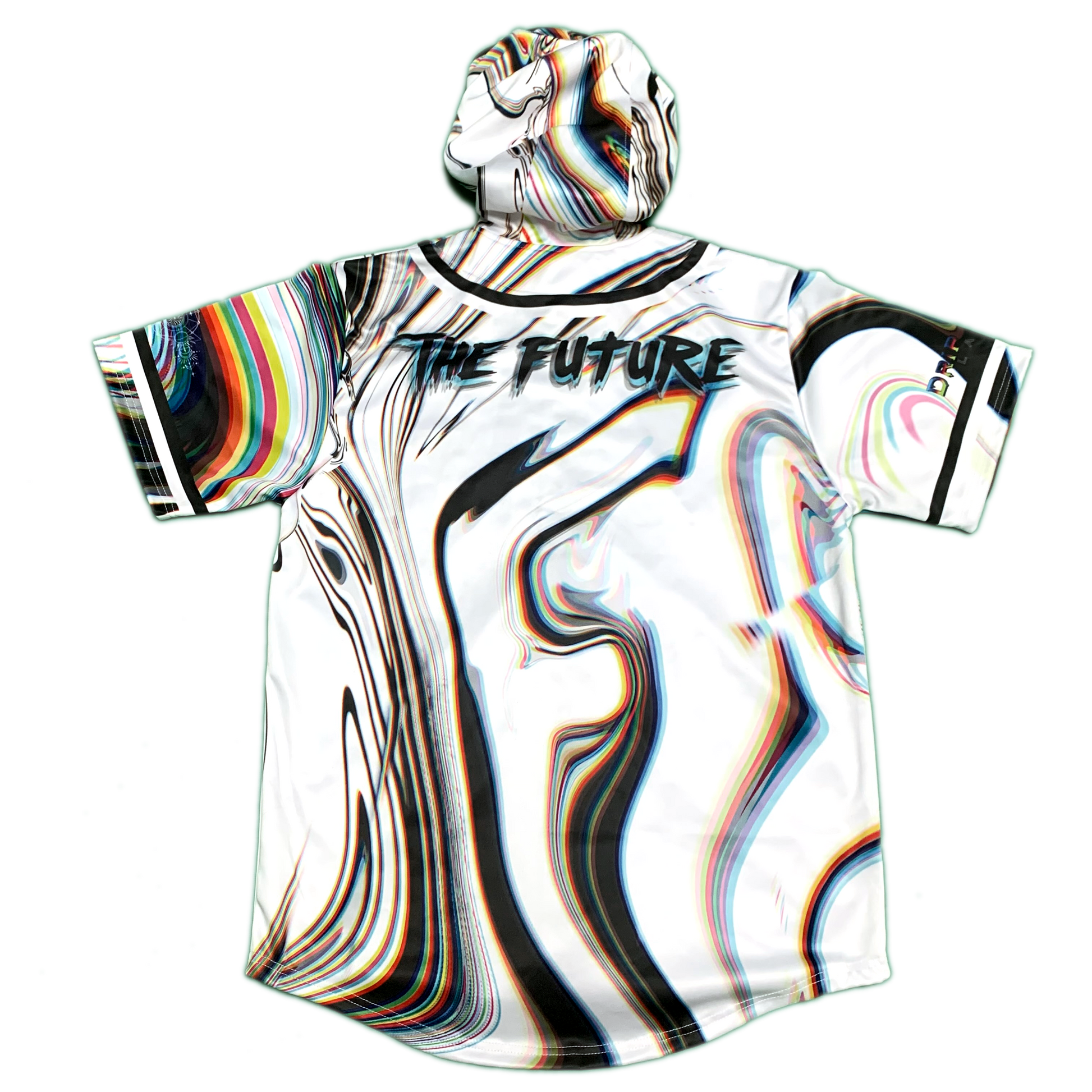 Super Future - White Hooded Baseball Jersey - Drip Drop Labs