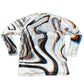Super Future - White Longsleeve Crushed Velvet Shirt - Drip Drop Labs
