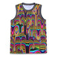 Electric Goo basketball jersey by Drip Drop Labs, featuring vibrant colors and athletic fit for basketball enthusiasts.